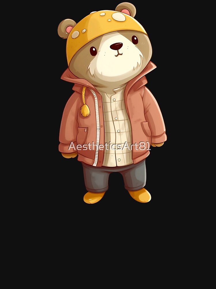 A cute teddy bear wearing street fashion by AestheticsArt81