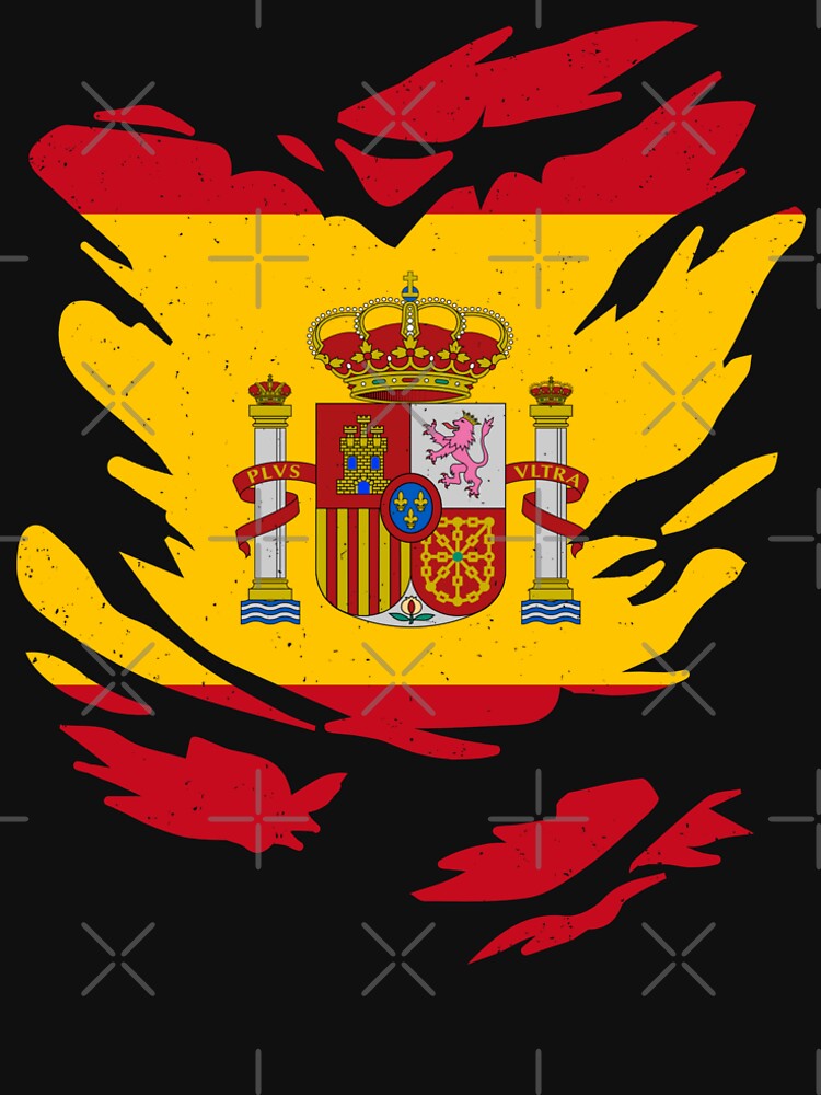 RIPPED SHIRT FLAG INSIDE - SPAIN - Fans and Teams for Men and Women T-shirt by wallsandpatts