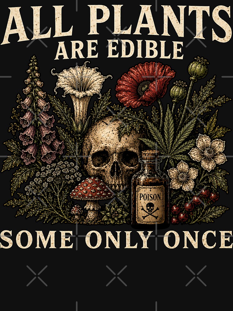 All Plants are Edible Some Only Once Funny Men Women by will freed18