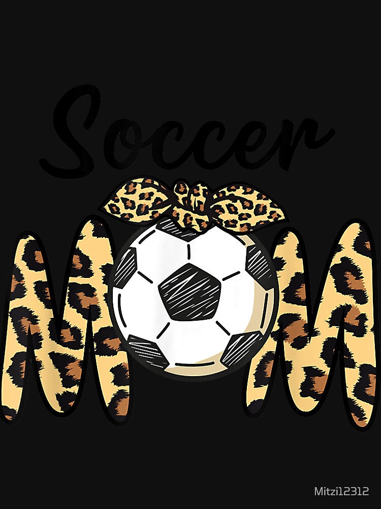 Funny Soccer Mom Leopard print with a bow by Mitzi12312