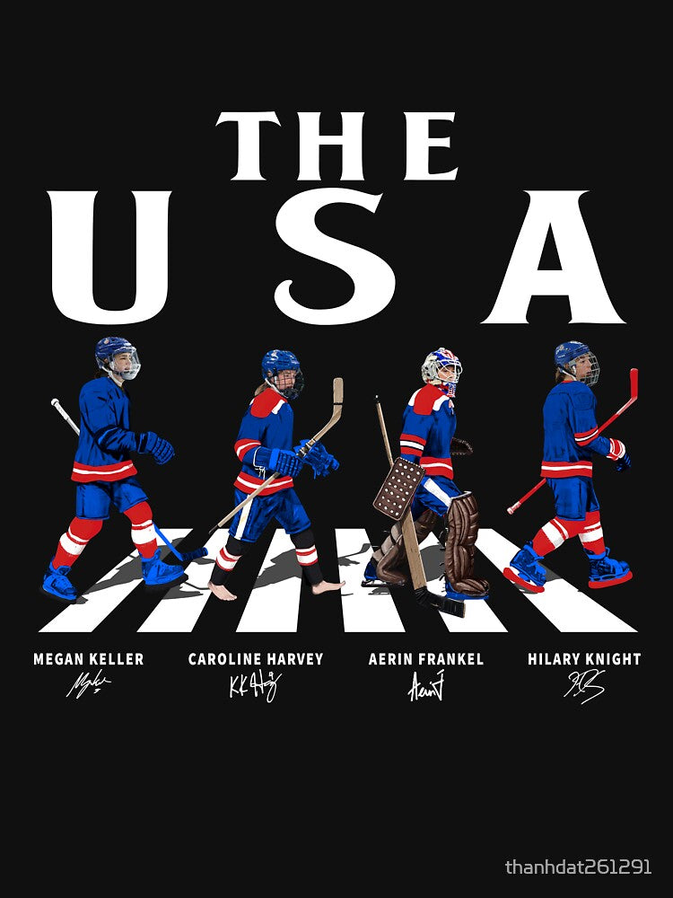 USA Walking Road Signatures Women Ice Hockey by thanhdat261291