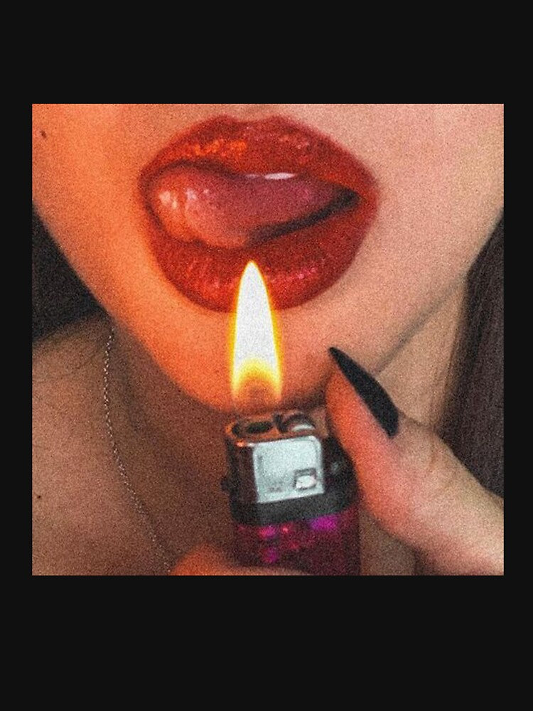 Grainy Photo Vintage Bad Bitch Lighter Aesthetic by vibeytees