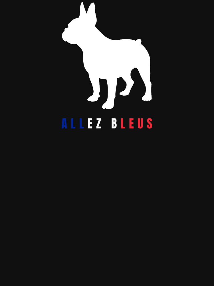 French Bulldog France Soccer Tournament Silhouette (For Dark Apparel) by TailPrints