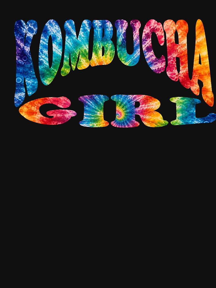 Kombucha Girl, Tie‑Dye wellness lifestyle Design for lovers of fermented drinks by shorethings