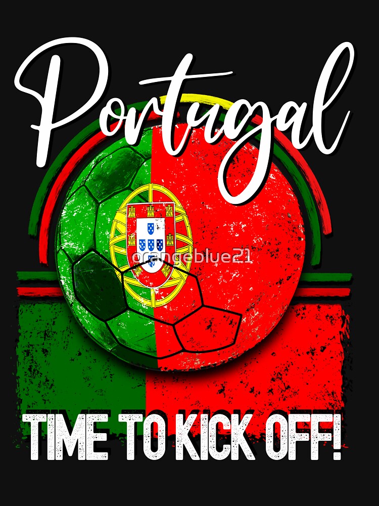 Portugal Football Time to Kick Off, Vintage Soccer by orangeblue21