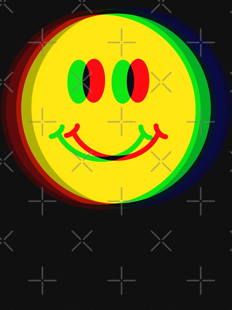 Psychedelic Smiley Happy Face by Funful