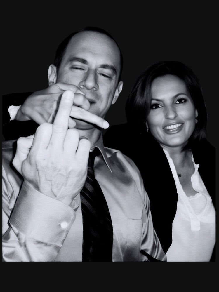 Elliot Stabler And Olivia Benson Actors and musicians giving the middle finger meme by ARTX4ART