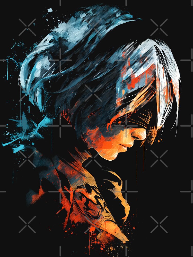 2B YoRHa No.2 Nier Automata Print design by Senpaiwaves