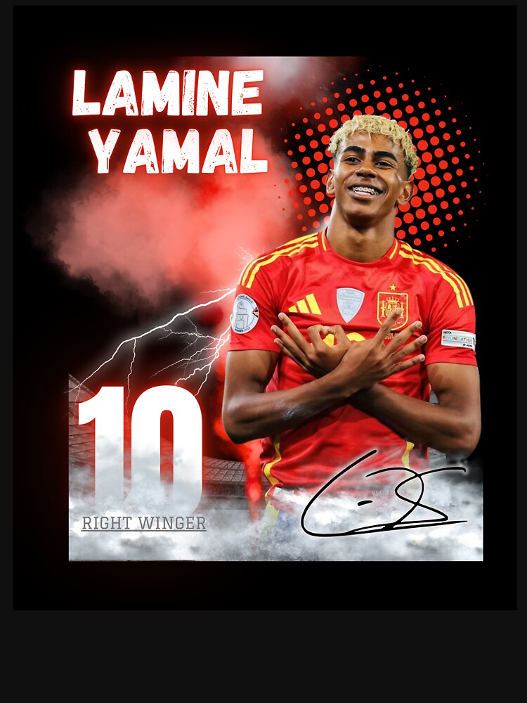 Lamine Yamal Barcelona Spain Wonderkid Football Art Design Poster by WildPetal