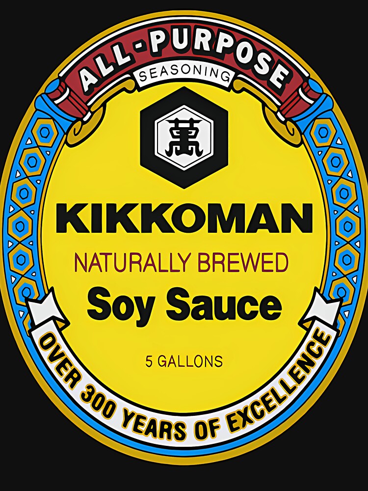 All Purpose Kikkoman Soy Sauce Print Design Menx27S Ideal Short Sleeve Black Funny Cotton T-Shirt by Miseddew-design