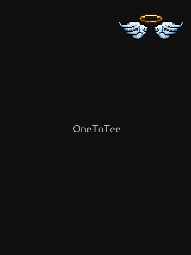 Retro Pixel Art Small Pocket Angel Wings and Halo by OneToTee