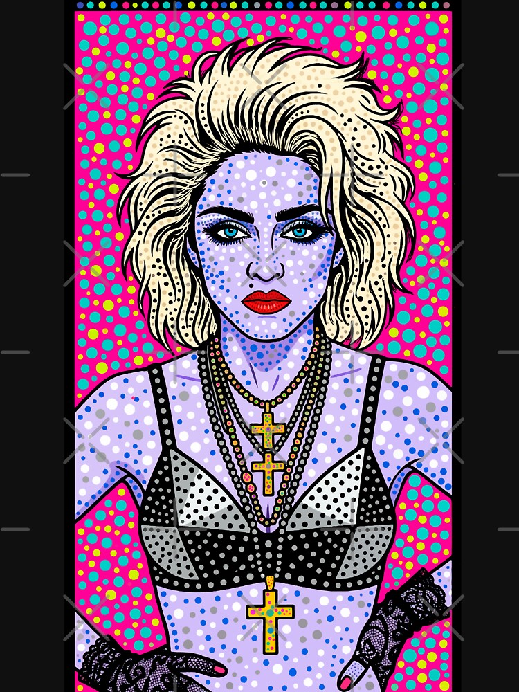 Material Girl — Dotwork Pop Art Portrait | Pointillist Music Icon Illustration by  Ojo de Lilith