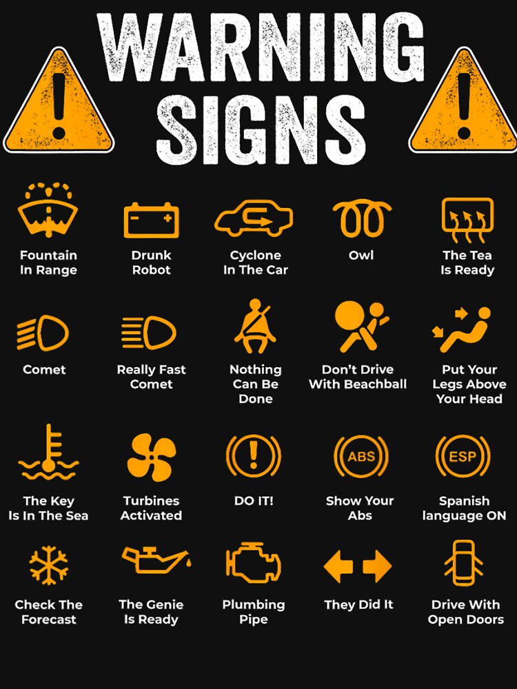 Funny Driving Warning Signs 101 Auto Mechanic 	 Driver Short Sleeve by wwiyvsxcl92