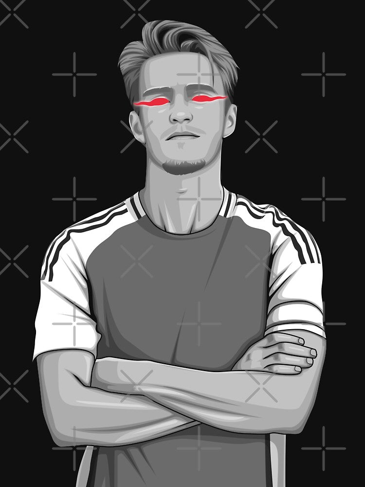 Martin Ødegaard Black and White Version by Aldduardo