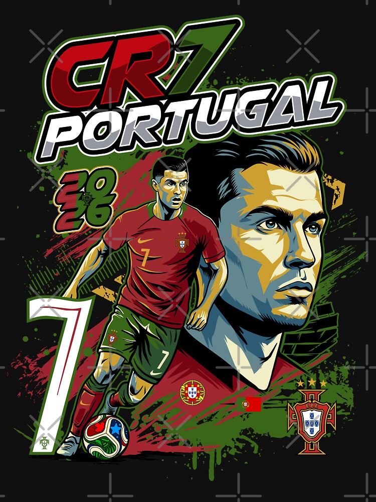 CR7 2026 World Cup Legacy – Cristiano Ronaldo Portugal Football Icon by JoisDraw
