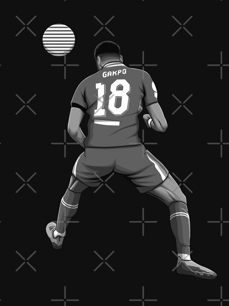 Cody Gakpo Black and White Version by Aldduardo