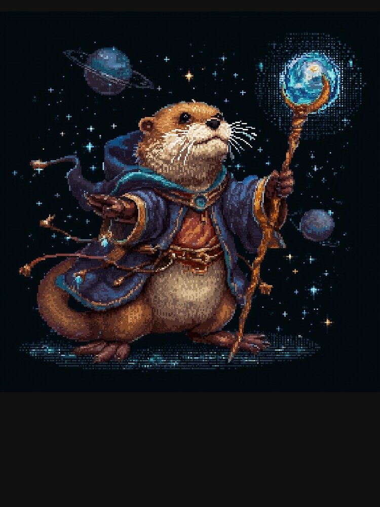 Otter Wizard Pixel Art by Kaos-Bit