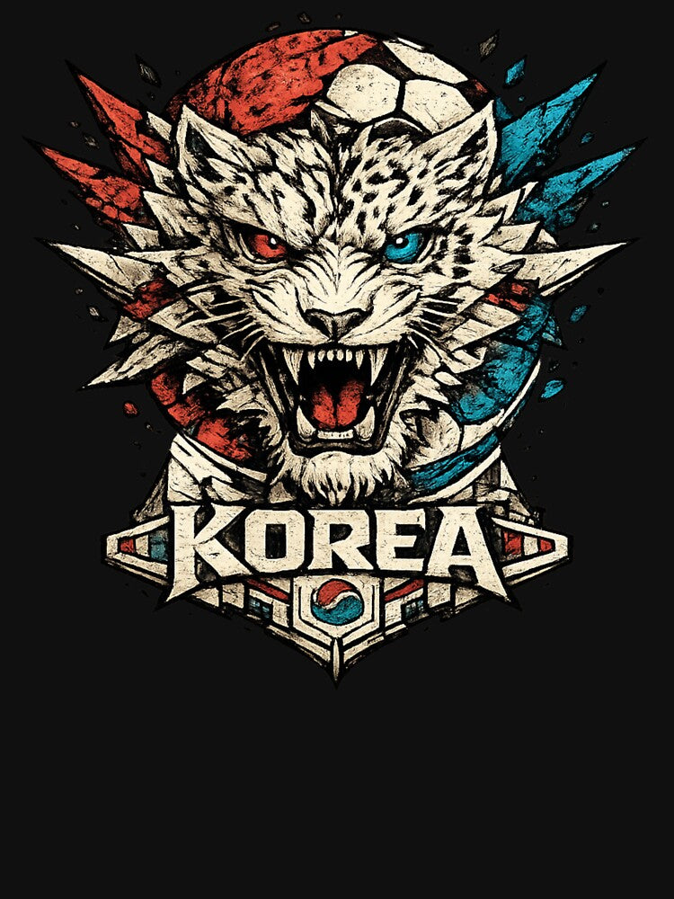 Korea Soccer Tiger | Korean Football Fan Art | Fierce Tiger Mascot Sports Design by JonelCrafts