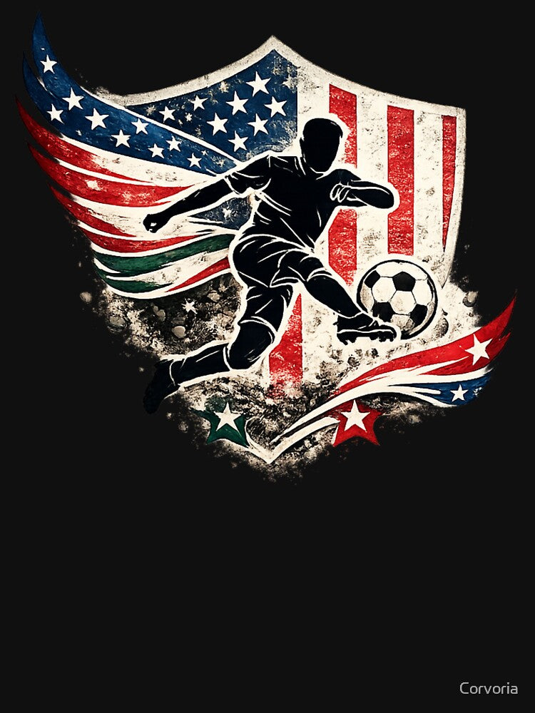 American Soccer Fan Gift Vintage by Corvoria