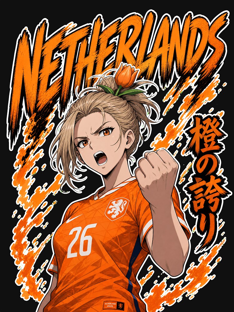 Fierce Netherlands Anime Soccer Girl - World Cup 2026 by Senpai Syndicate