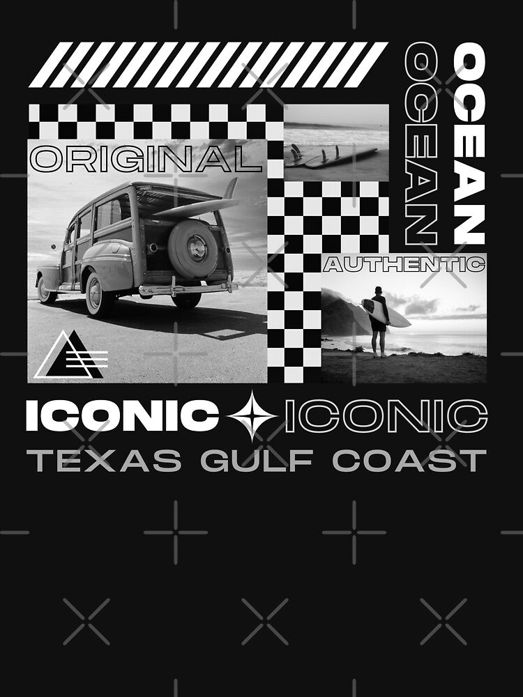 Surfing Street Wear, Ocean Iconic Branded Gulf Coast Design by OceanIconic