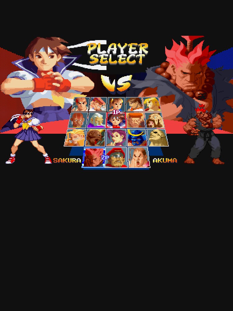 Street Fighter Alpha / Zero 2 Character Select Screen Sakura vs Akuma by retropixels06