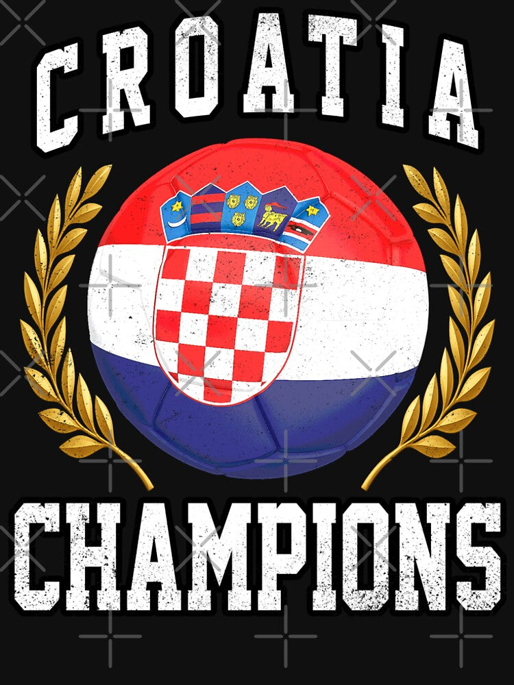 SOCCER BALL FLAG CHAMPIONS - CROATIA - Fans and Teams for Men and Women T-shirt by wallsandpatts