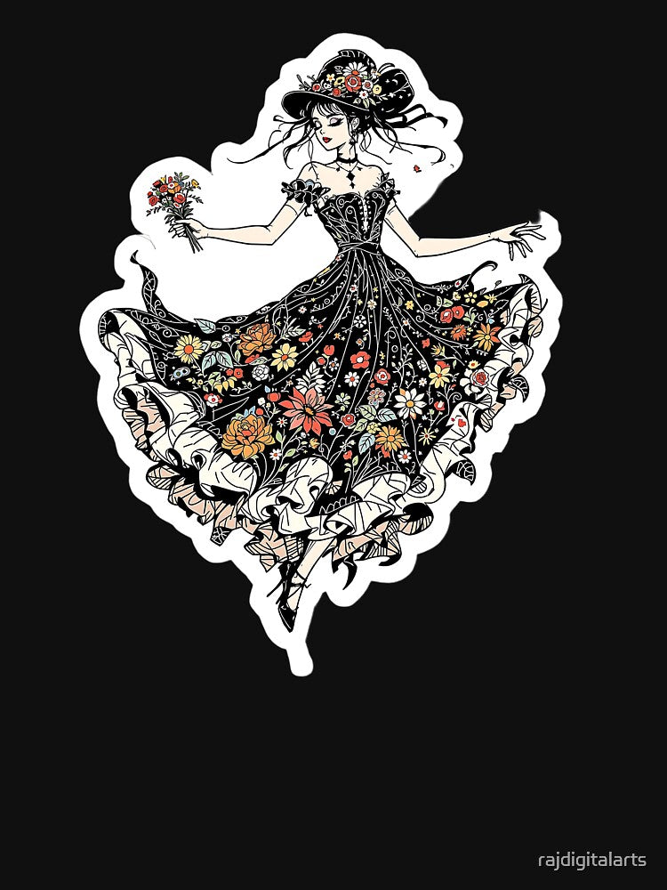 floral girl by rajdigitalarts