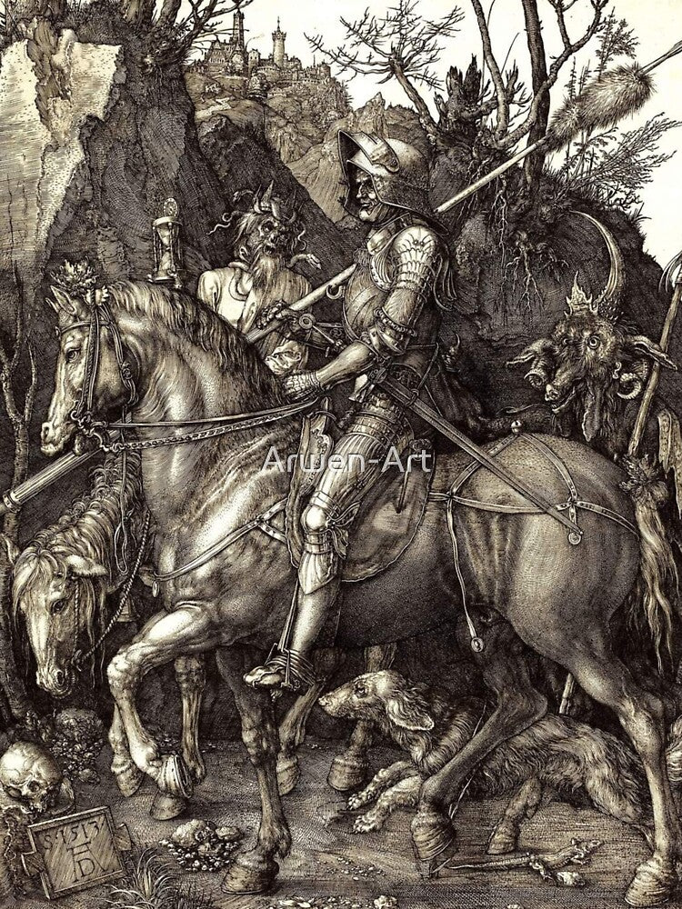 Knight, Death, and the Devil - Albrecht Dürer, 1513 in HD by Arwen-Art