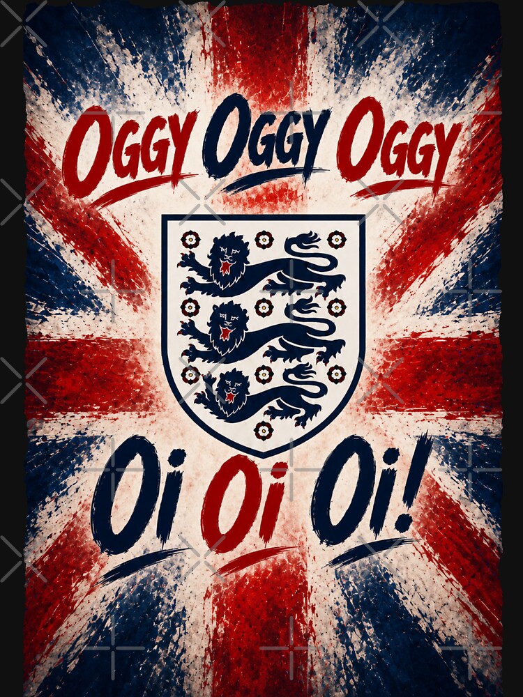 British Soccer Chant Flag Fan Poster Art by PlanetEye Designs