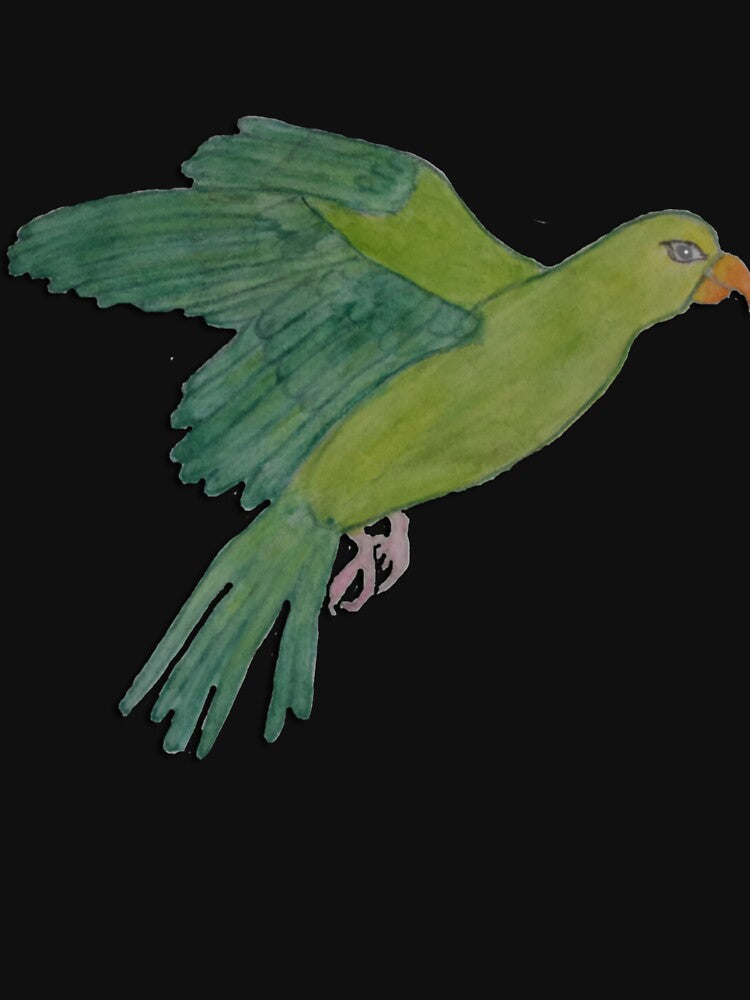Flying green Parakeet by BlueArRecords