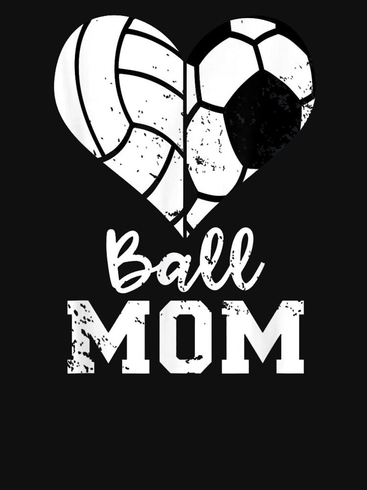 Ball Mom Heart Funny Soccer Volleyball Mom by SPOPOO ★ ★ ★ ★ ★