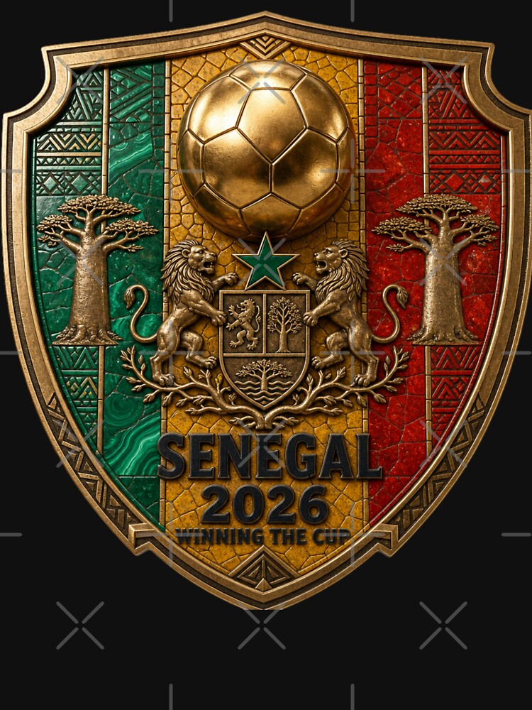 Senegal Soccer Fan Art | Luxury Crest | 2026 Soccer Tournament by BrickByDream