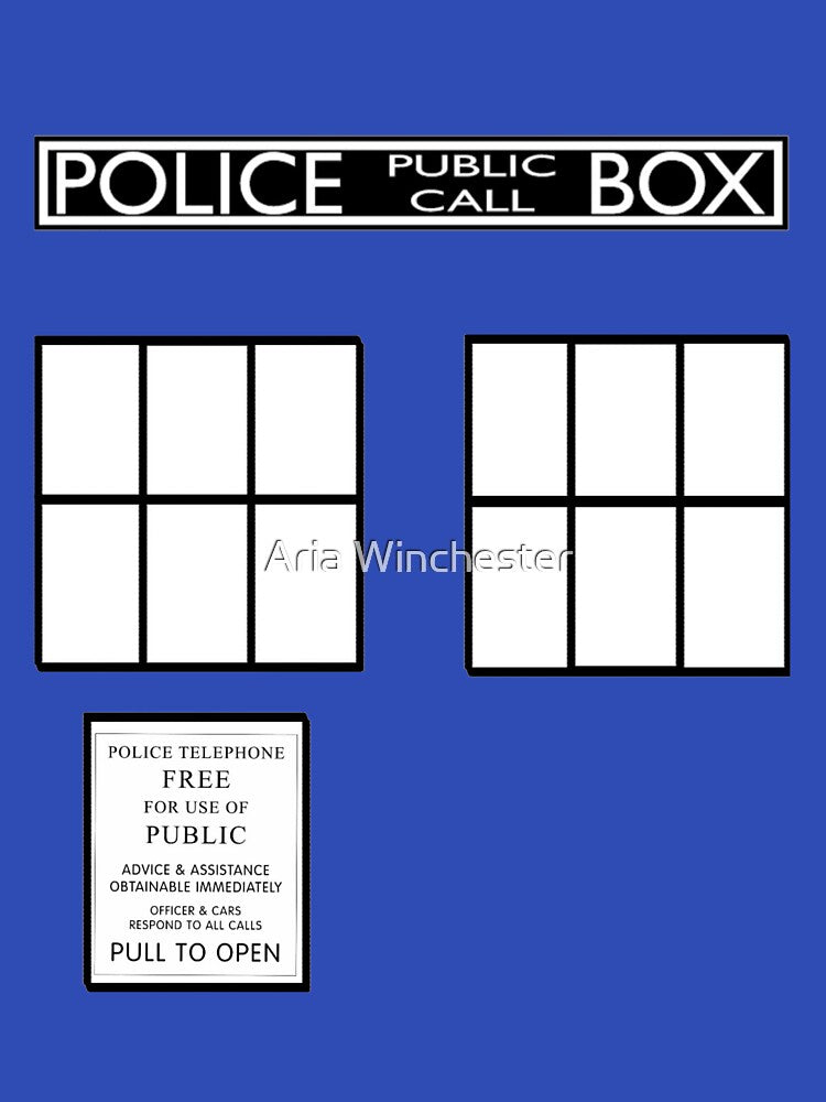 Simplified Police Box - Version 2 by Aria Winchester Designs