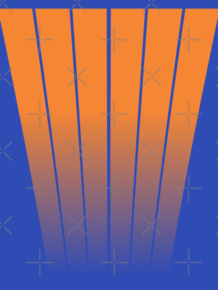 MINIMALIST GEOMETRIC VERTICAL LINES DESIGN - ORANGE by CuPensky