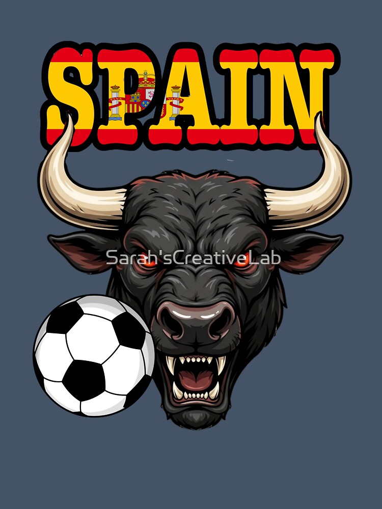 Spain Football Bull Mascot Sport Logo by Sarah'sCreativeLab