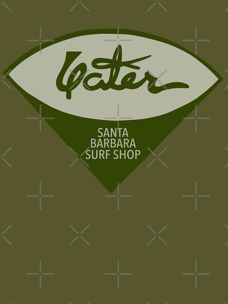 Vintage Surf logo Santa Barbara Surf Shop California  HI-RES / Clean NEW version olive green Harry Bosch Bill Kilgore Apocalypse by Kludoman