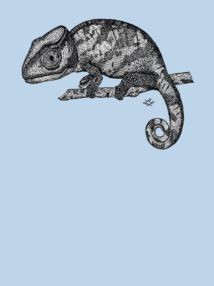 Chameleon in ink by Luke Landwehr