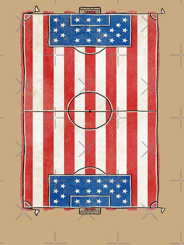 Vintage USA Soccer Field Flag. vintage. by EunsooLee
