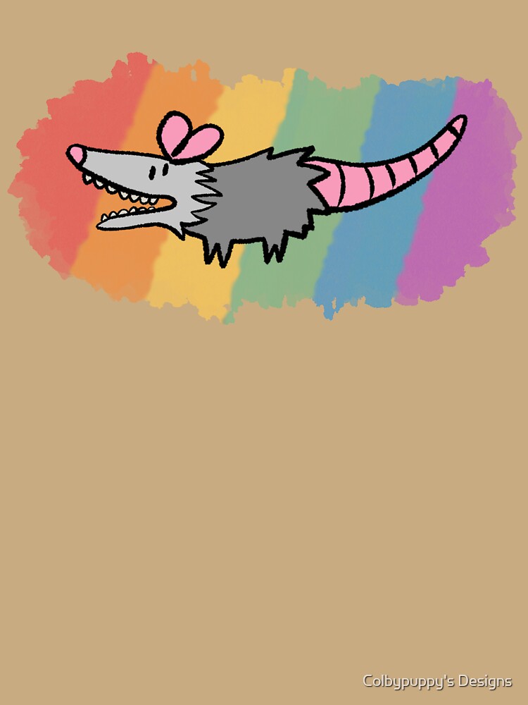 Rainbow Pride Possum by Colbypuppy's Designs