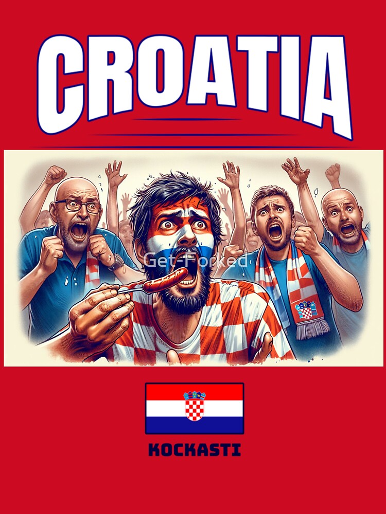Croatian Fans Euro24, sausage on a Fork. Croatia by Get-Forked