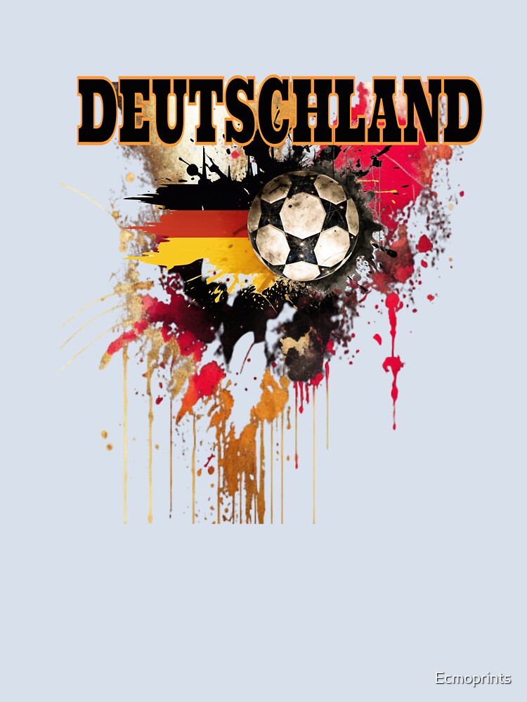 Germany football flag with ball by Ecmoprints