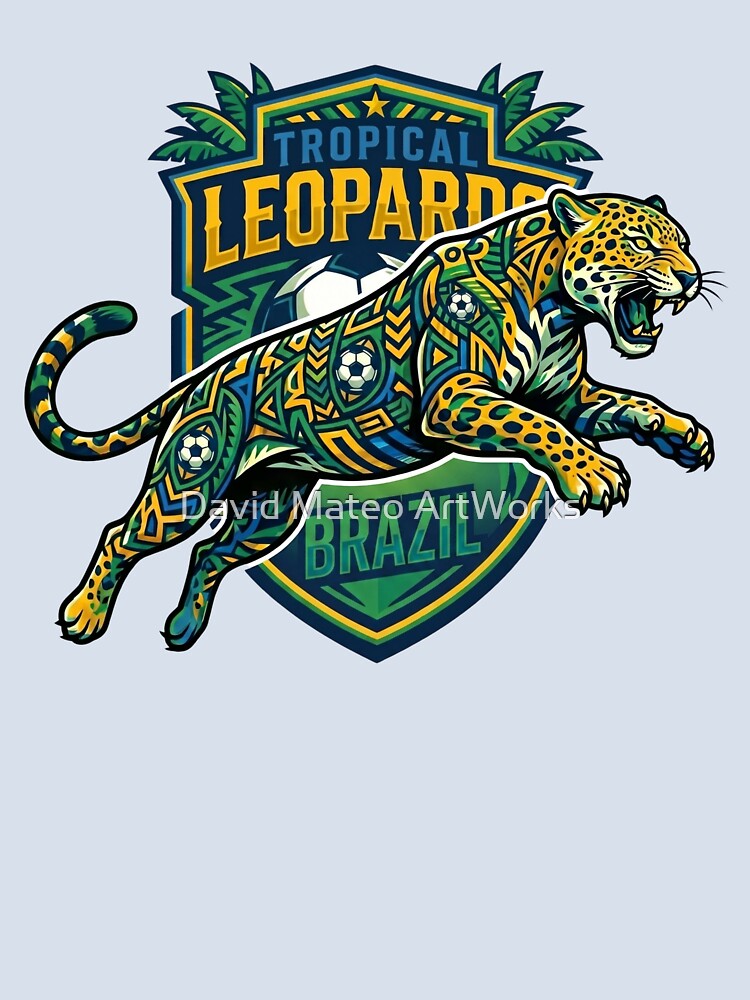 Tropical Leopards Brazil Jaguar Soccer — Tropical Club Mascot by David Mateo ArtWorks