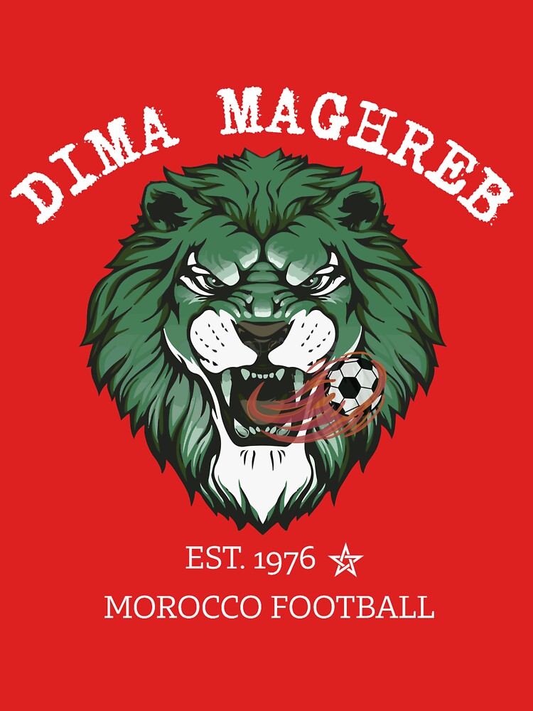 Dima Maghreb Lion Morocco Football Fan Graphic Shirt by WildTrace
