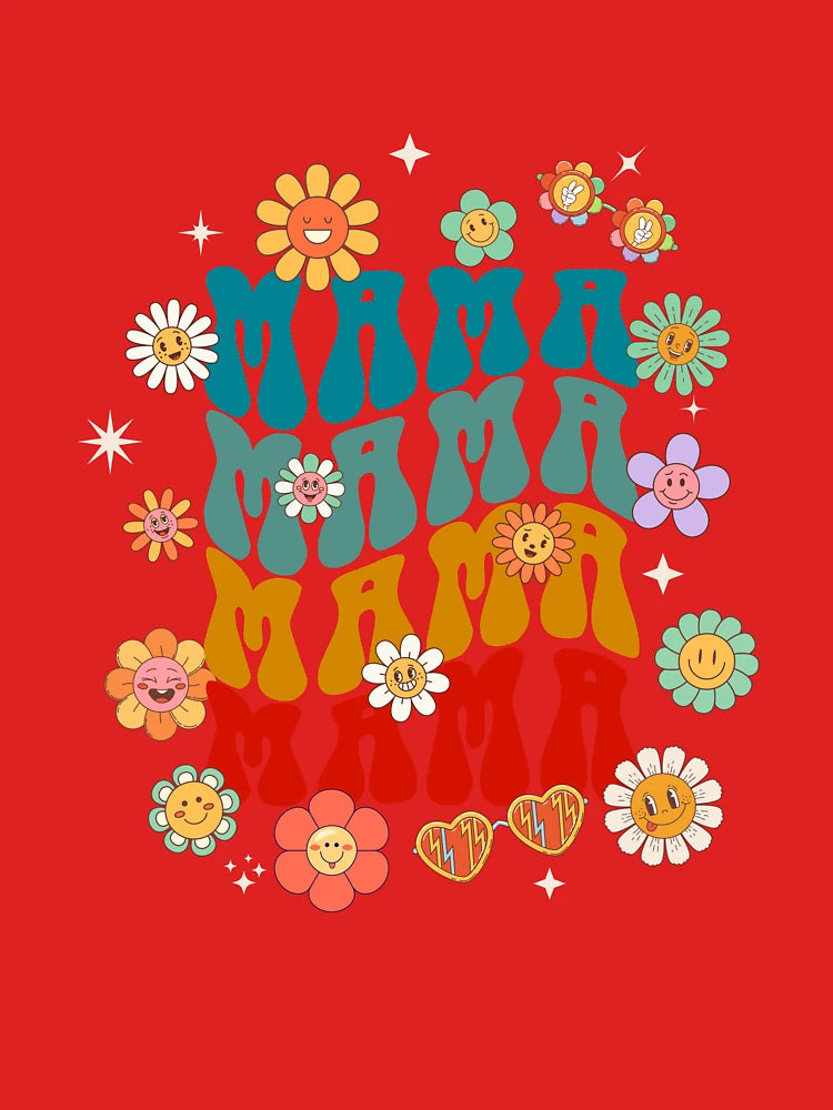 "Groovy Mama Love - Retro Flower Power Design" Classic T-Shirt