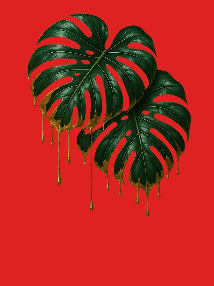 "Golden Monstera: Luxe Jungle Drip" Classic T-Shirt