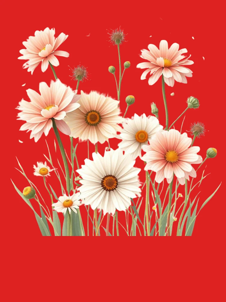 "Fresh Daisies Illustration – Minimalist Botanical Art for Prints and Home Decor" Classic T-Shirt