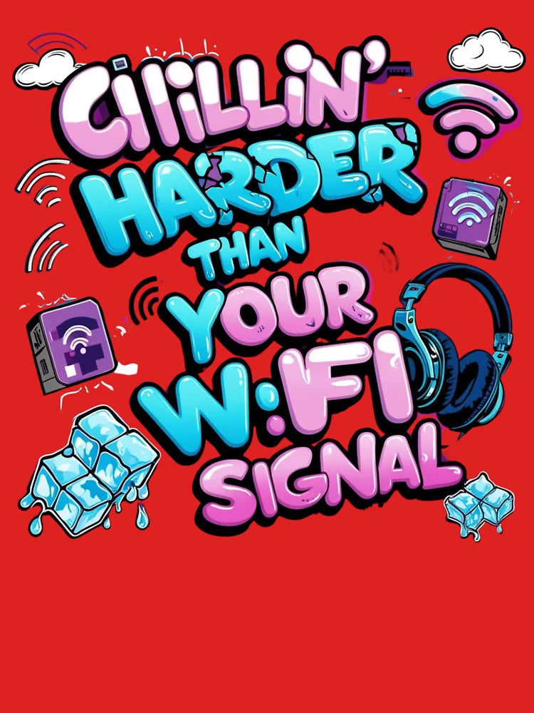 "Chillin’ Harder Than Your WiFi Signal – Lazy Vibes Graphic Design" Classic T-Shirt