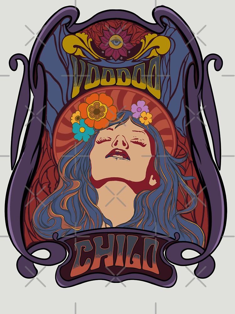 Pyschedelic vintage 60s hippie design - Voodoo child by Yoginath