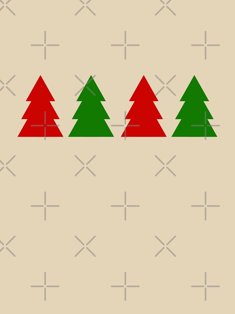 Cedar Trees - Red & Green by TheeForestFox Shop